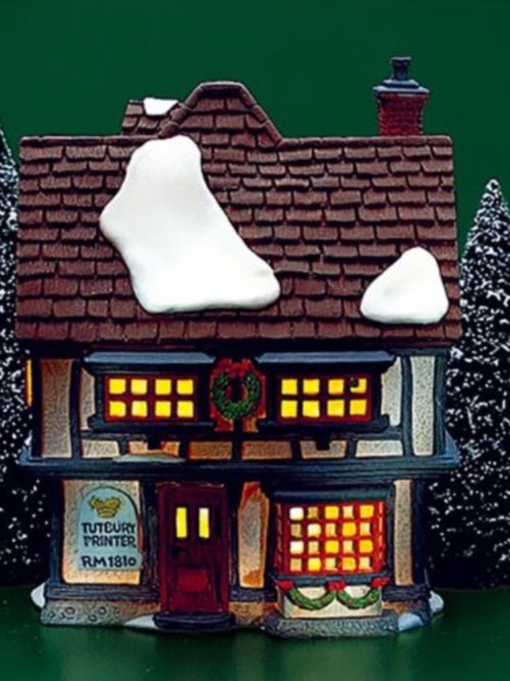 Department 56 Dicken’s Village Series Tutbury Printer Vintage